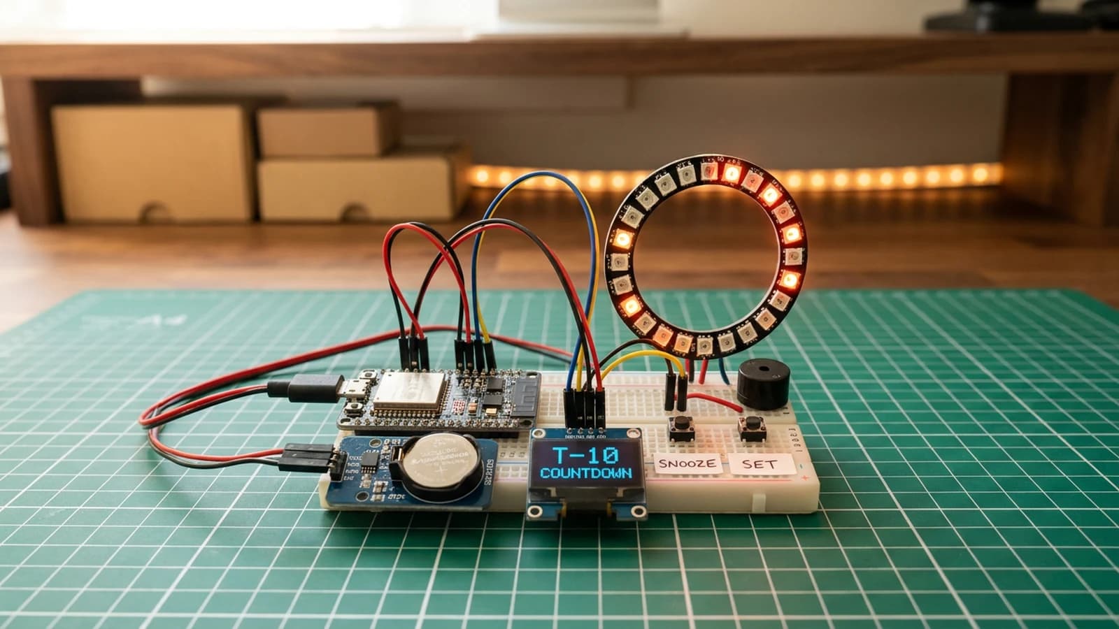 How to Build a Rocket Launch Alarm Clock with ESP32